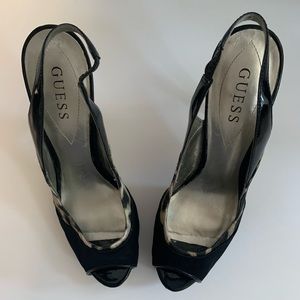 Guess Shoes size 9M US, Leopard and Black